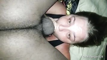 BBC Throat Fucking White PLUMP Wife And Gets Creamy Cum Facial