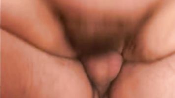 You'll get a good look at her muff, while she's laying on her back as her lover gets up on top of her head and slams his cock down her throat for a face fucking she'll not soon forget.